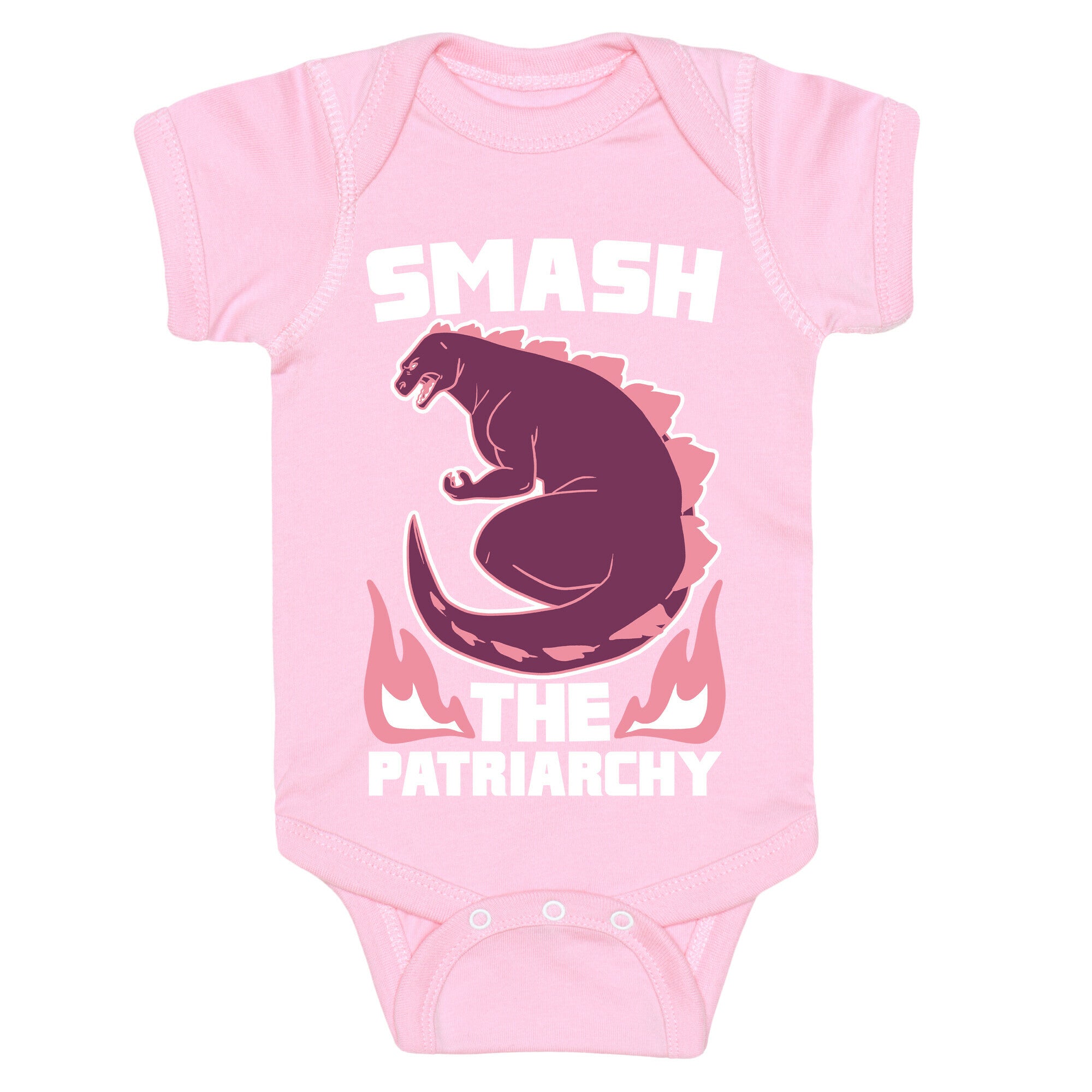 Smash the Patriarchy - Godzilla Baby One Piece